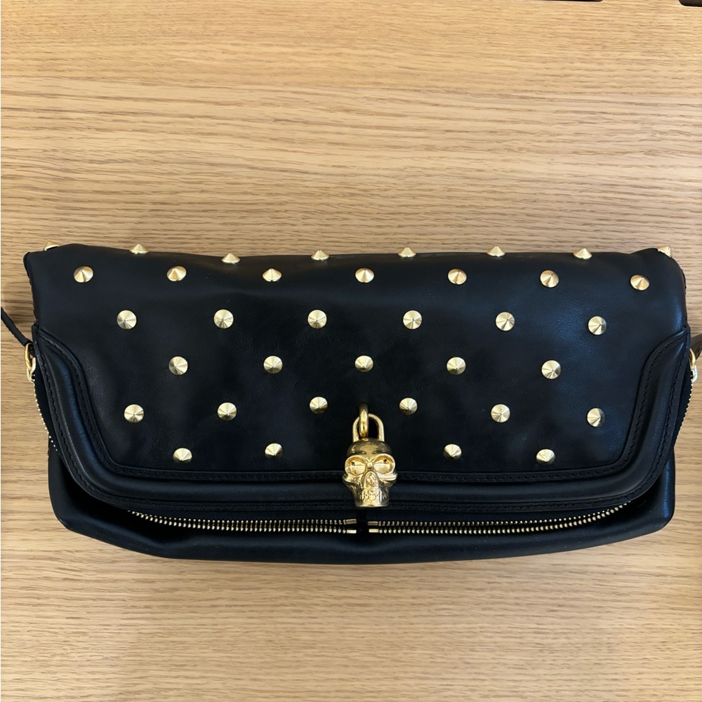 ALEXANDER MCQUEEN STUDDED LEATHER CLUTCH